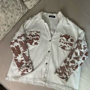 cutie cow print shacket